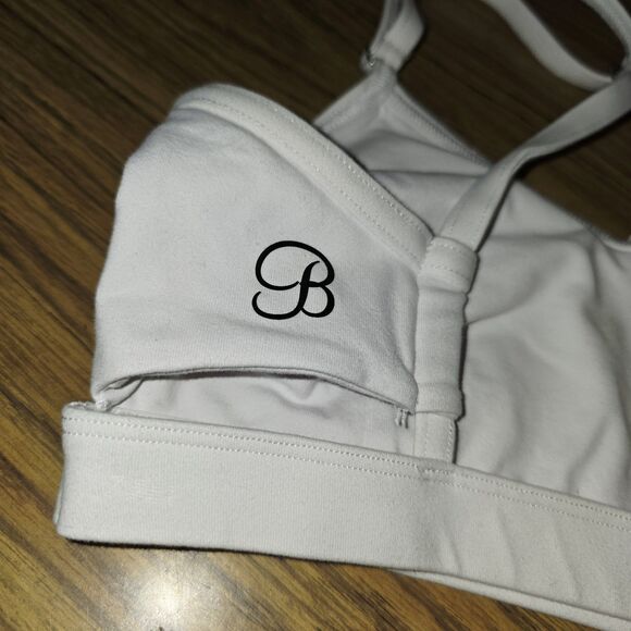 BOMBSHELL "PUMPED" SPORTSWEAR Sz XS Black Logo Workout Athletic Sports Bra - Picture 4 of 7